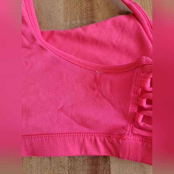 Fabletics Peri, Coral Square Neck Racerback Sports Bra,  Small, Lace-Up - Picture 6 of 8